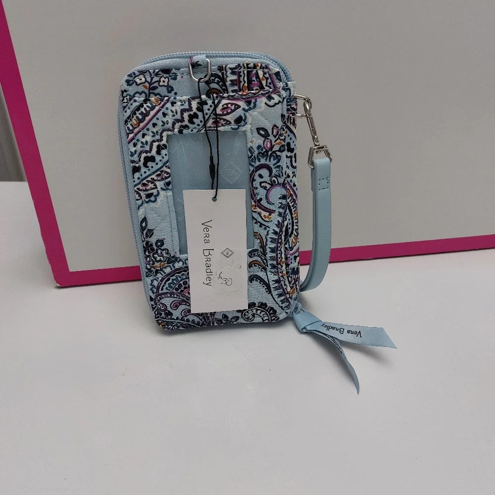 RFID Smartphone Wristlet Soft Sky Paisley NWT - Picture 2 of 4